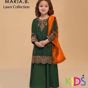 3 Pcs Girl's Lawn Embroidered Unstitched Suit